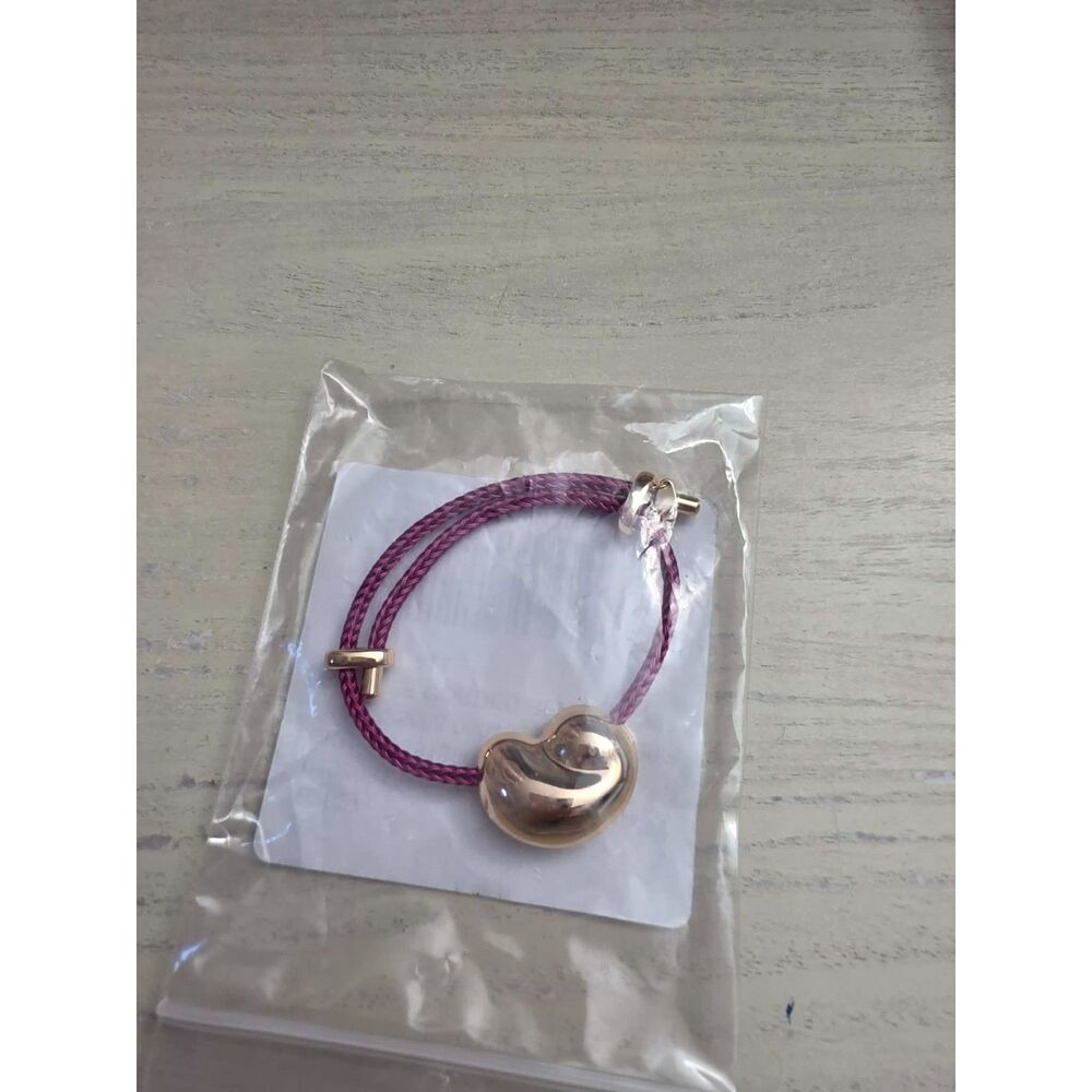 Anthropologie Bean Pendant Cord Bracelet